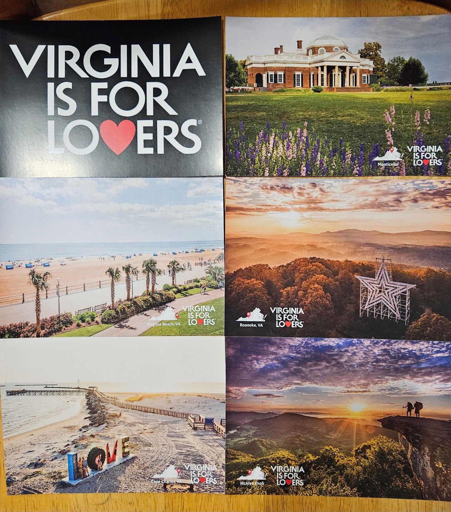 Virginia Is For Lovers Postcards - Pack Of 6 - Dusty's Country Store