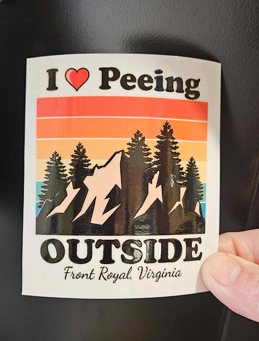 "I Love Peeing Outside" Vinyl Sticker - Dusty's Country Store