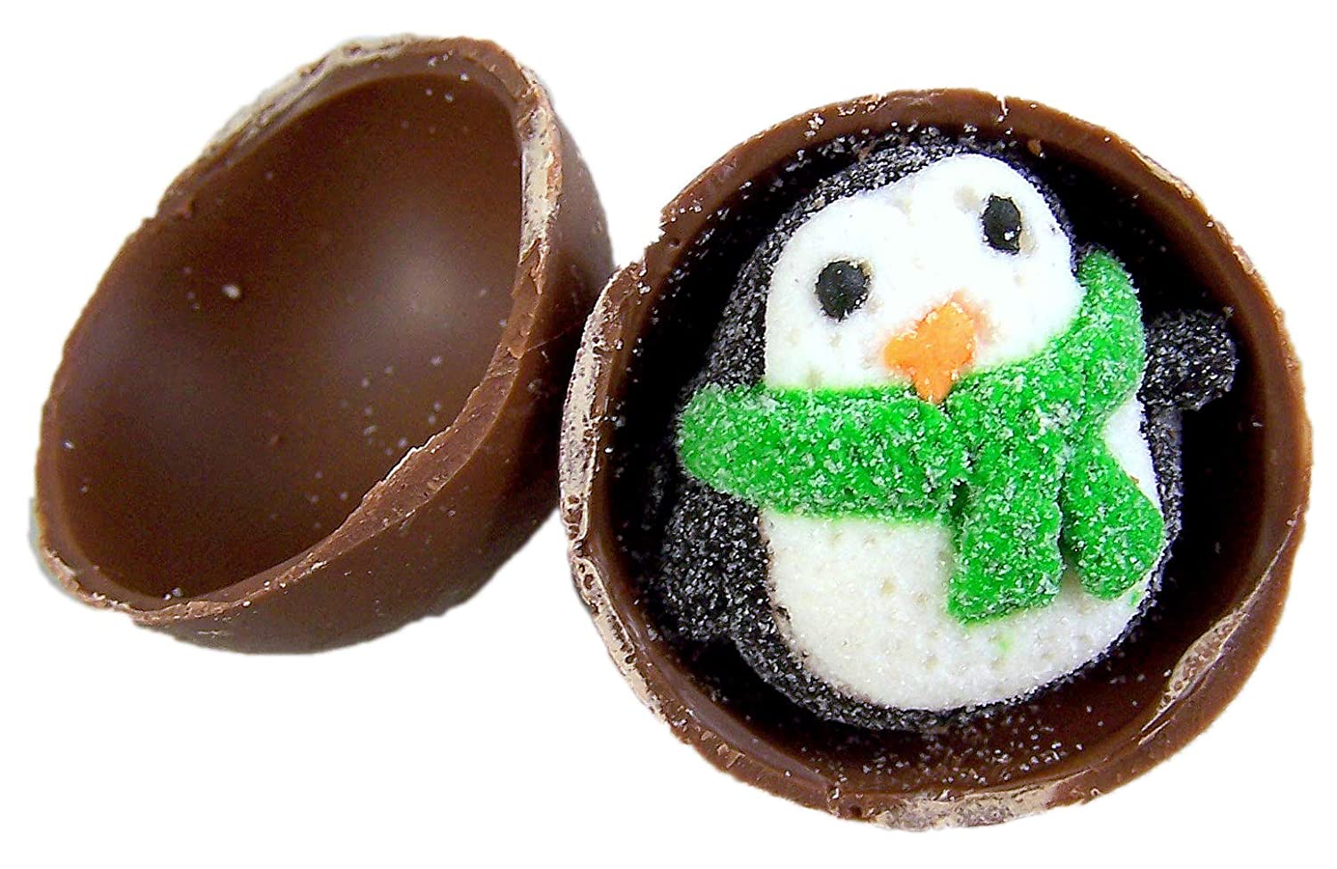 Peekaboo Penguin Belgian Milk Chocolate Ball With Marshmallow Penguin Inside - Dusty's Country Store