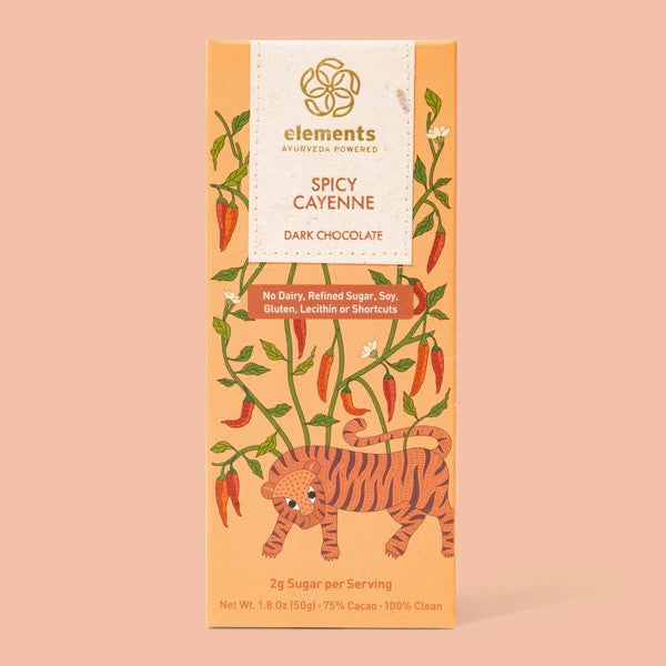 Elements Spicy Cayenne & Cinnamon Dark Chocolate Bar - Dusty's Country Store