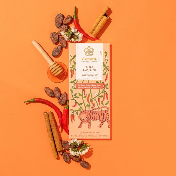 Elements Spicy Cayenne & Cinnamon Dark Chocolate Bar - Dusty's Country Store