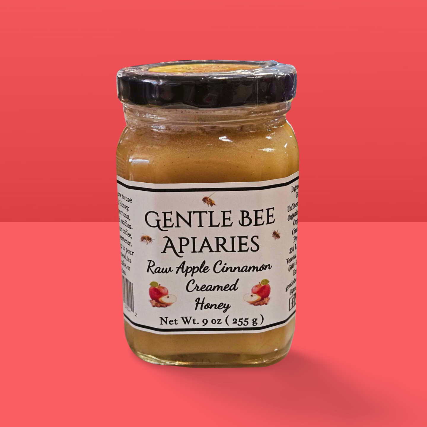 Gentle Bee Apiaries Raw Apple Cinnamon Creamed Honey 9OZ – Dusty's ...