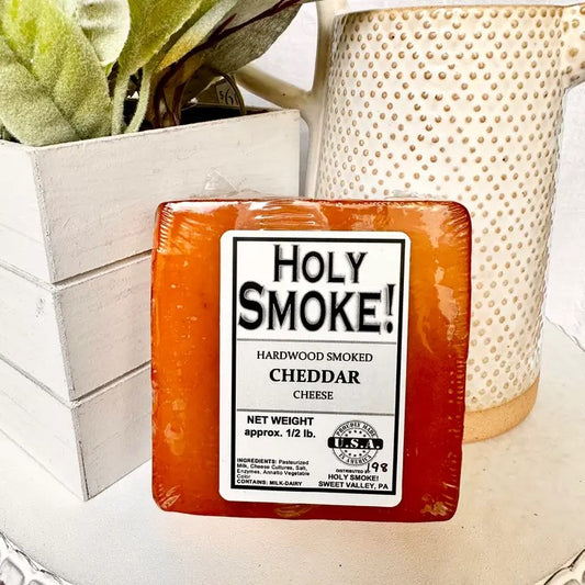 Holy Smoke Cheddar Hardwood Smoked Cheese - Dusty's Country Store