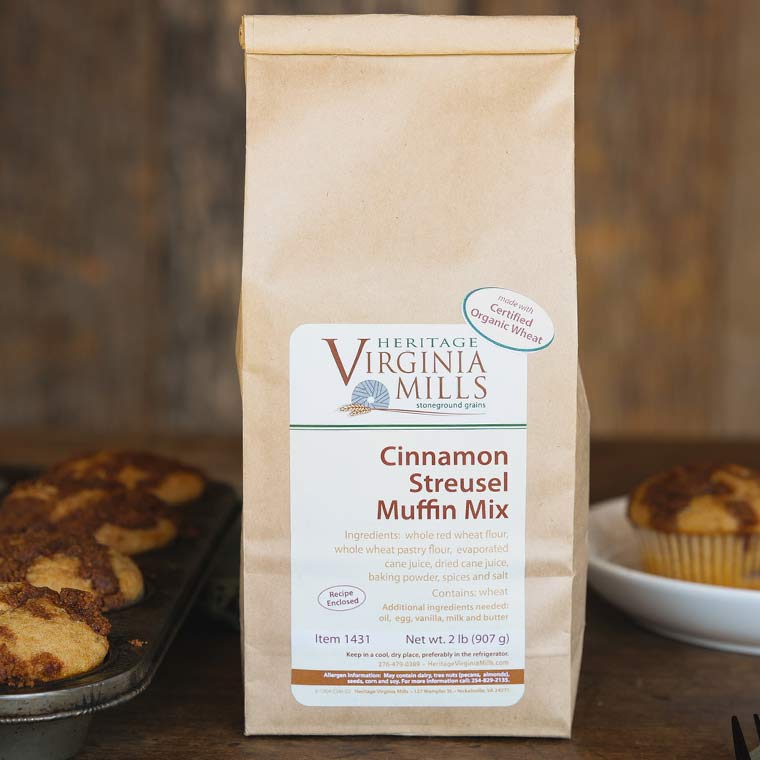 Heritage Virginia Mills Cinnamon Streusel Muffin Mix - Dusty's Country Store