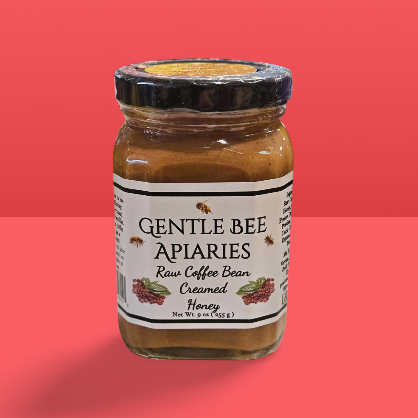 Gentle Bee Apiaries Raw Coffee Bean Creamed Honey 9OZ - Dusty's Country Store