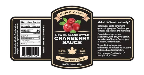 Maple-Crafted Cranberry Sauce - Dusty's Country Store