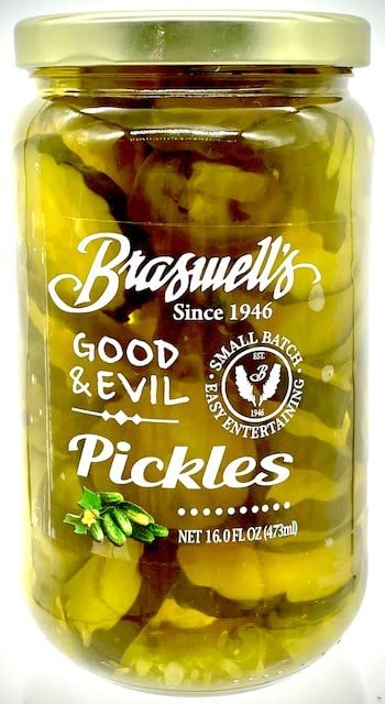 Braswell's Good & Evil Pickles 16 oz - Dusty's Country Store