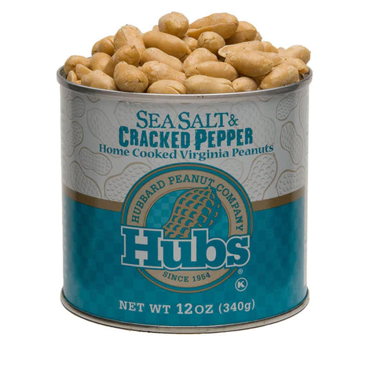 Hubs Peanuts Sea Salt & Cracked Pepper Virginia Peanuts, 12 OZ