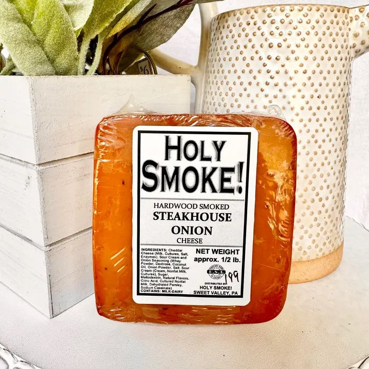 Holy Smoke Steakhouse Onion Hardwood Smoked Cheese - Dusty's Country Store