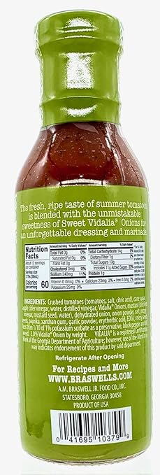 Braswell's Vidalia Onion & Summer Tomato Dressing - 12 OZ - Dusty's Country Store